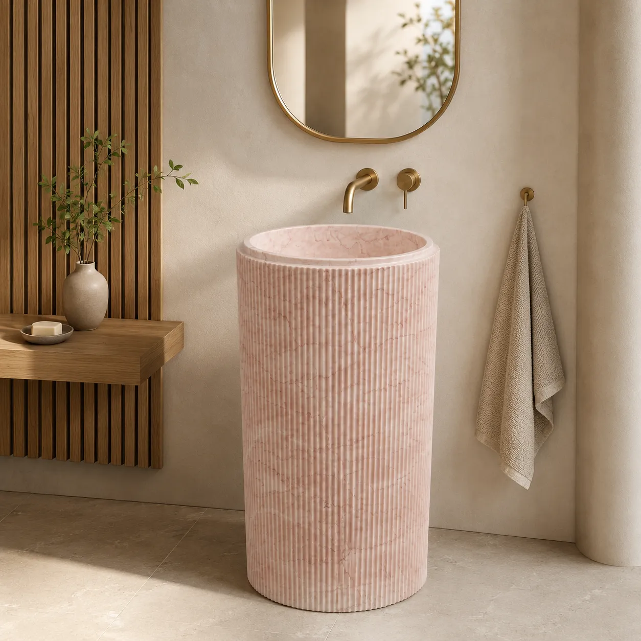 AI generated bathroom scene — zen bathroom styling